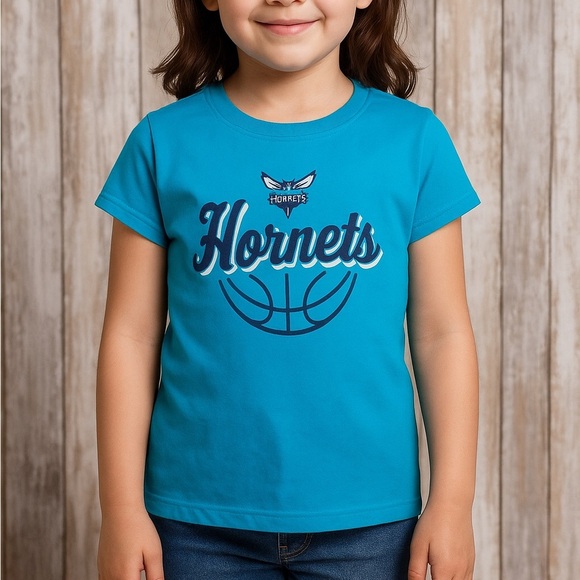 NWT NBA Girls Charlotte Hornets Teal Tee - Picture 1 of 5